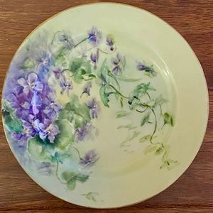 Haviland France hand painted 8 inch plate.